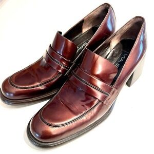 Vintage Y2K Via Spiga Chunk Heel Loafers